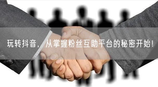 玩转抖音，从掌握粉丝互助平台的秘密开始！