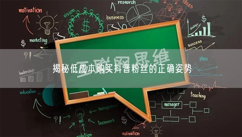 揭秘低成本购买抖音粉丝的正确姿势