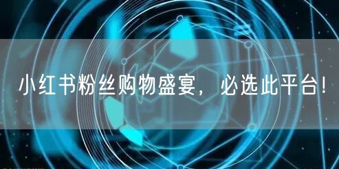 小红书粉丝购物盛宴，必选此平台！