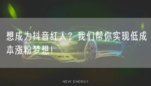 想成为抖音红人？我们帮你实现低成本涨粉梦想！